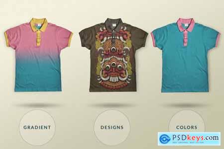 Multiple Collar Type T Shirt Mockup 6146518