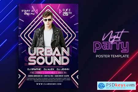 Night Club Party Poster Template