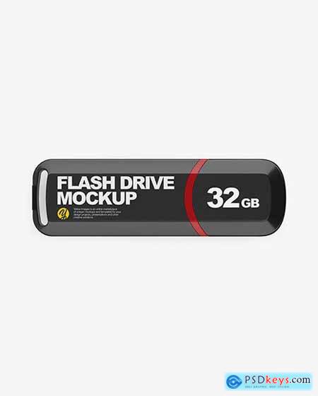 Glossy USB Flash Drive Mockup 80809