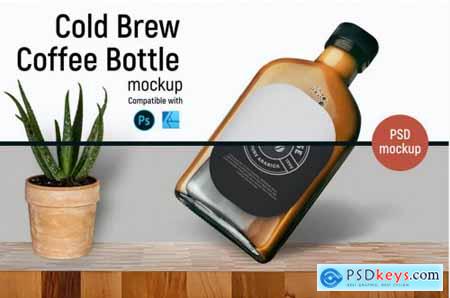Download Cold Brew Coffee Bottle Mockup Free Download Photoshop Vector Stock Image Via Torrent Zippyshare From Psdkeys Com