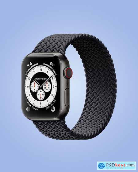 Apple Watch Series 6 with Titanium Case mockup 84674