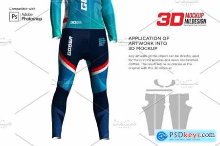 3D Mens Full Cycling Jersey Mockup 5823555