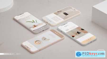 App ui ux design on two phones mockup