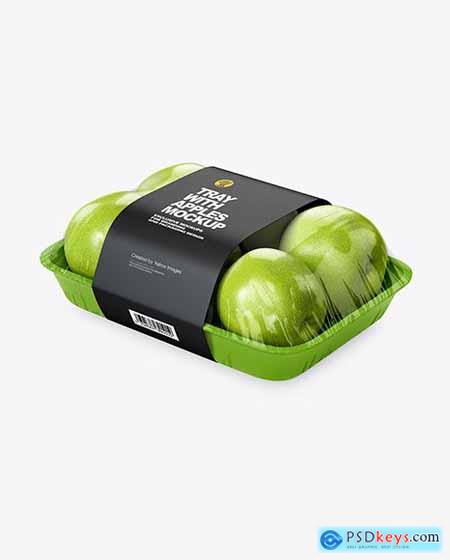 Tray with Green Apples Mockup 84581