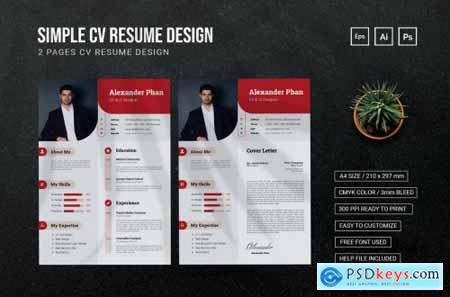 Simple Red - CV Resume
