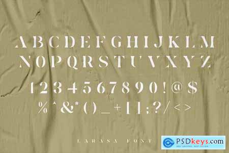Larasa - Modern Luxury Serif Font ents