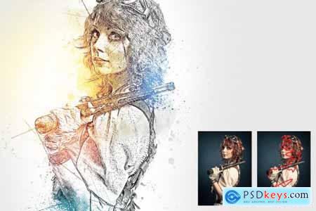 Drawing Design Photoshop Action