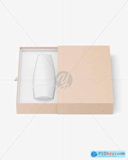 Kraft Paper Box With Cosmetic Tube Mocup 84740