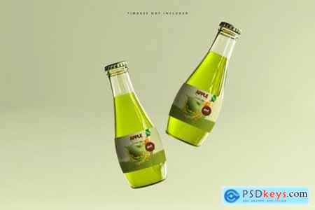 Glass beverage bottles mockup 2