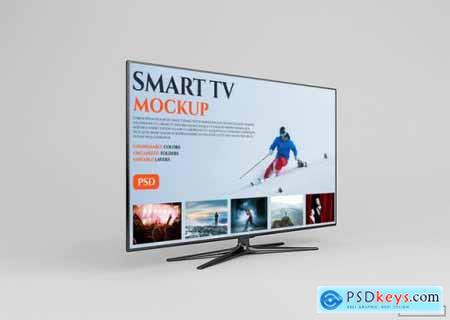 Modern smart tv mockup