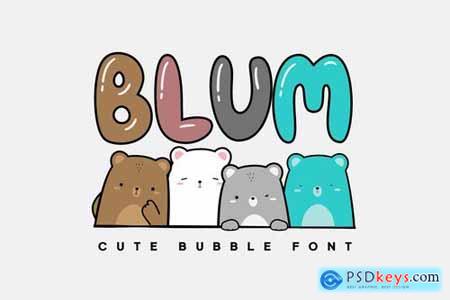 BLUM - Cute & Lovely Bubble Font