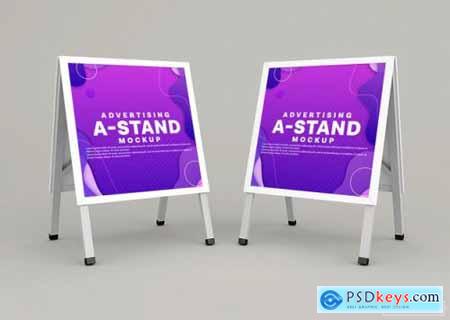 Advertising stand banner mockup