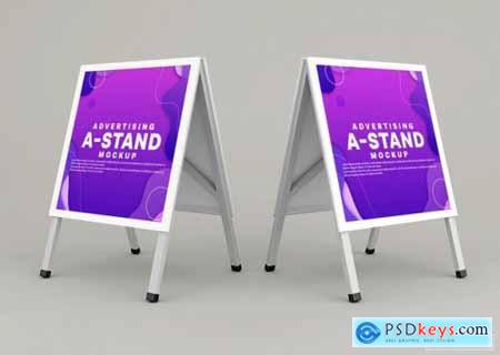 Advertising stand banner mockup