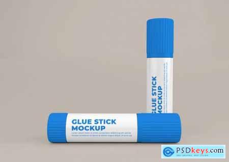 Glue stick label mockup