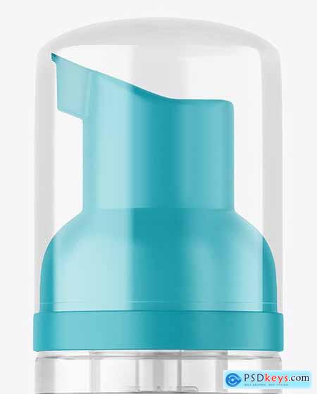 Clear Cosmetic Bottle with Pump Mockup 84767