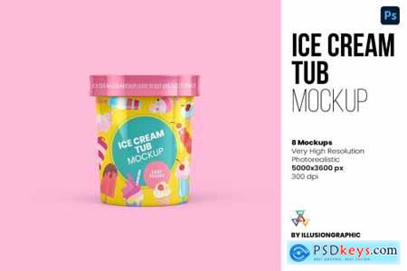 Ice Cream Tub Mockup - 8 views 6223700