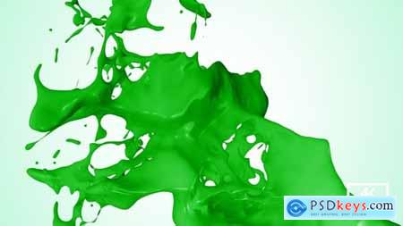 Splash Of Green Paint V3 32568858