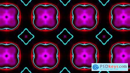 Multicolor Neon Line Abstract Liquid VJ Kaleidoscope Background Seamless Loop V5 32568871