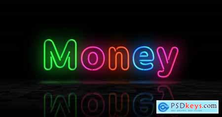 Money glowing neon 3d lights 32567312