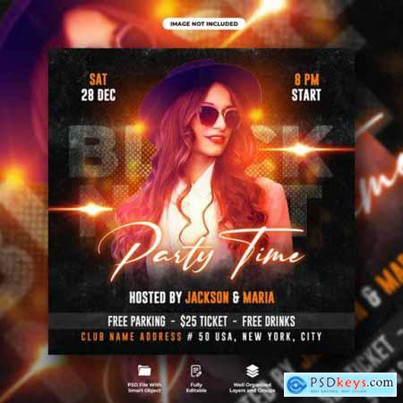 9 Dj club party or social media banner template