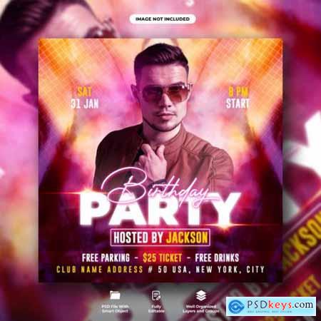 9 Dj club party or social media banner template
