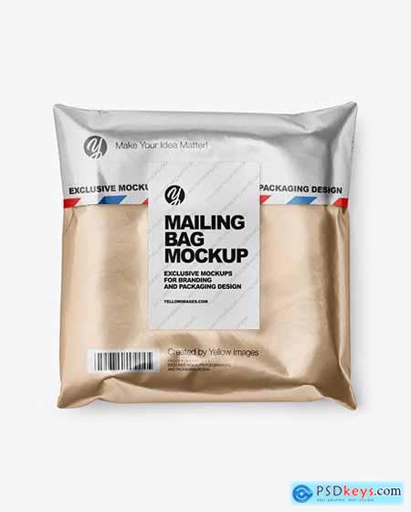 Metallic Mailing Bag Mockup 84837