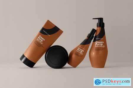 Cosmetic tube and multiple pump bottle mockup