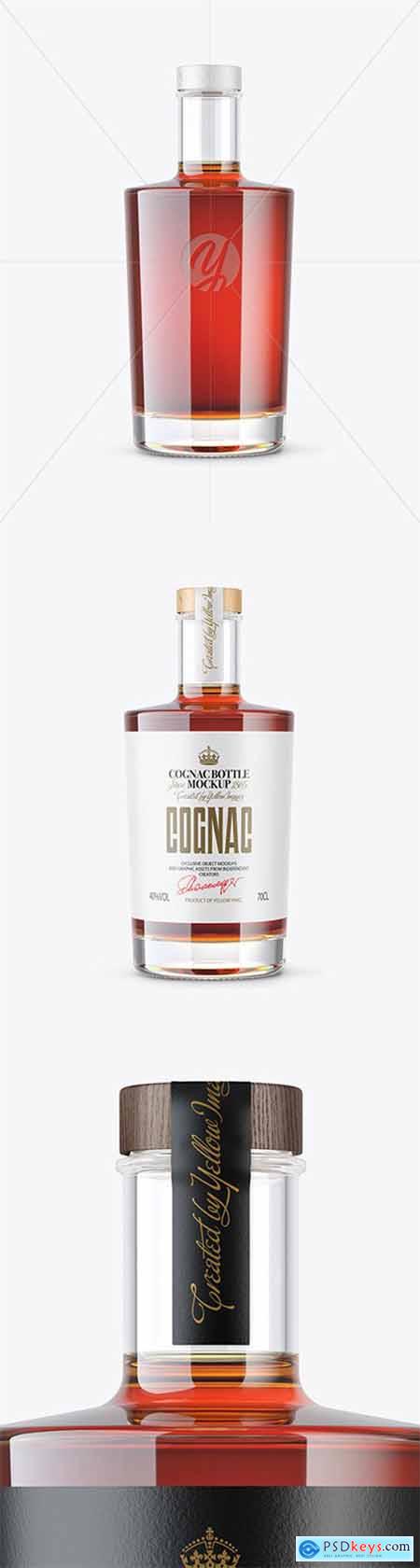 Clear Glass Cognac Bottle Mockup 80606