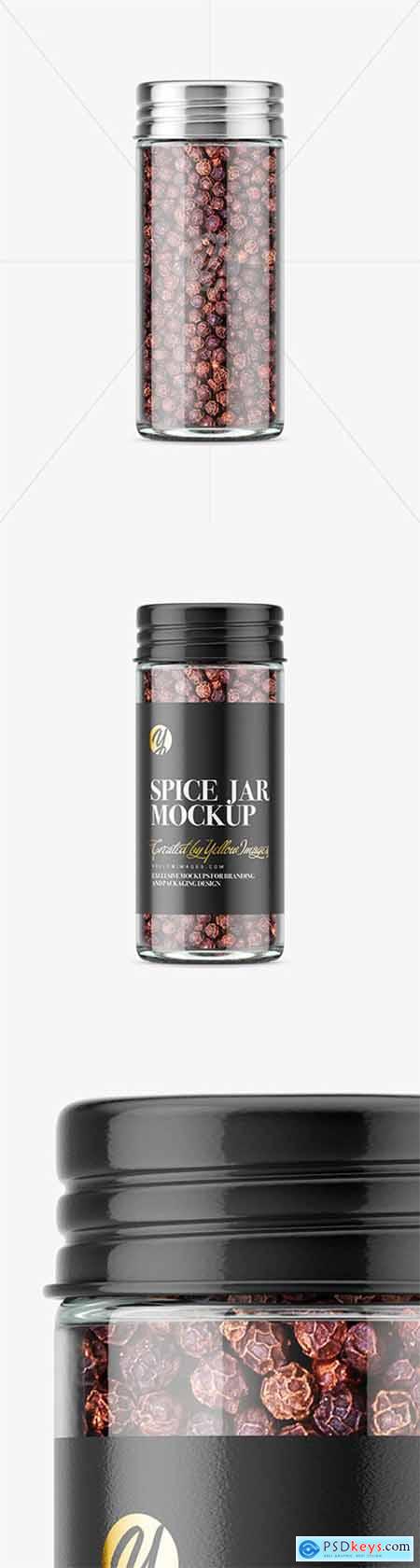 Spice Jar with Black Pepper Mockup 80580