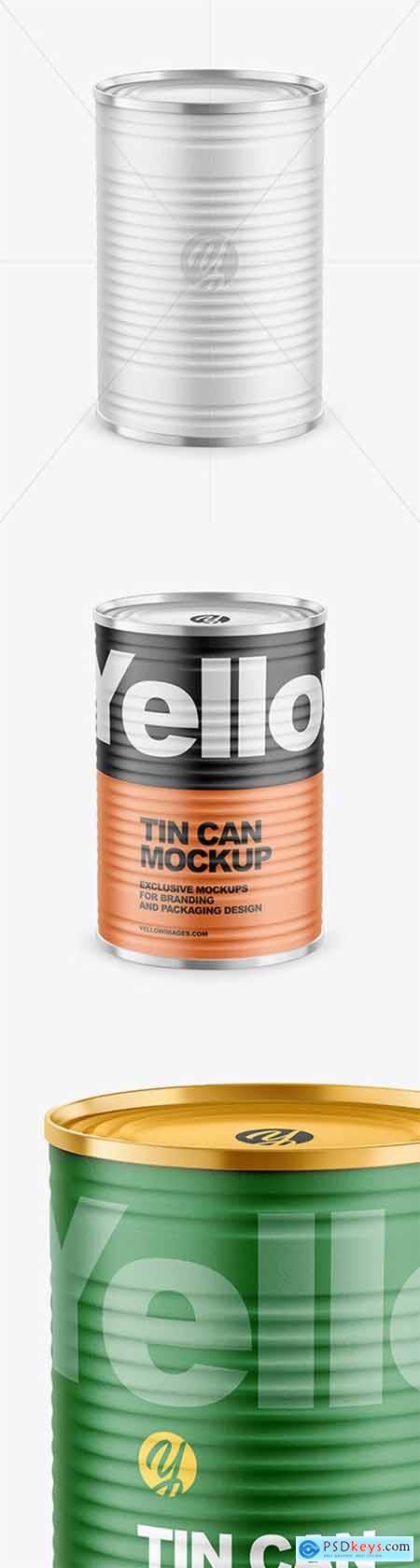 Tin Can with Paper Finish Mockup 80594