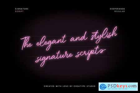 Essperanza Stylish Signature Script