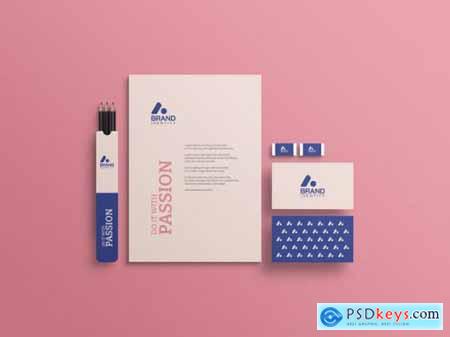 Identity branding diary with hanging tag mockup