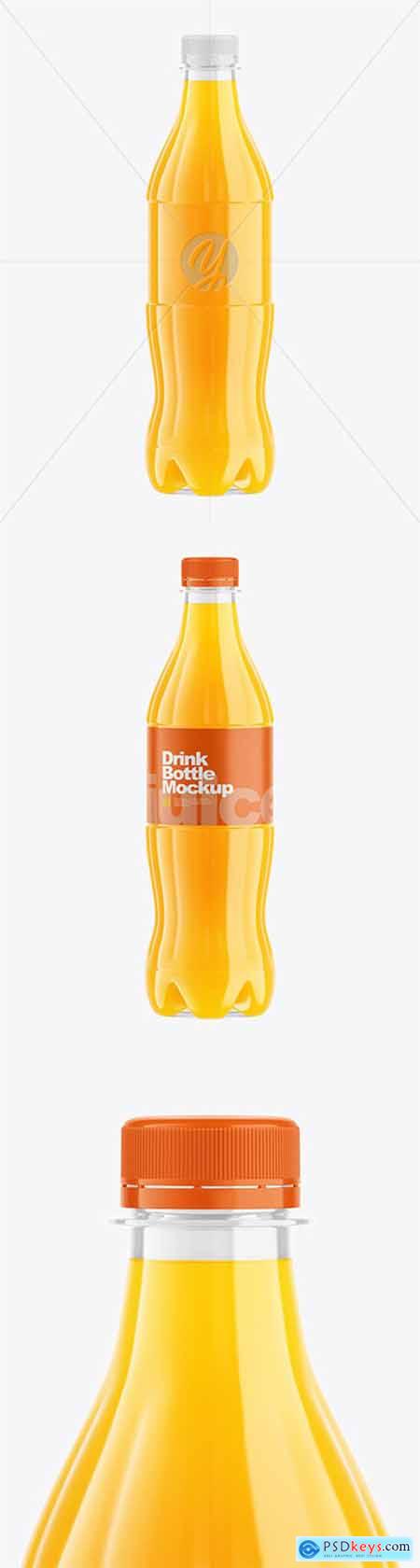 500ml Clear Plastic Drink Bottle Mockup 80678