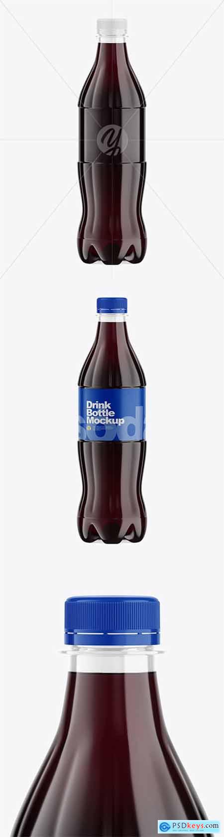 500ml Clear Plastic Dark Drink Bottle Mockup 80690