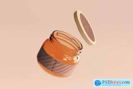 Marmalade glass jars mockup 3