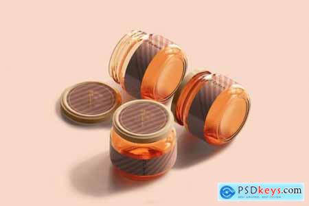 Marmalade glass jars mockup 3