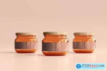 Marmalade glass jars mockup 3