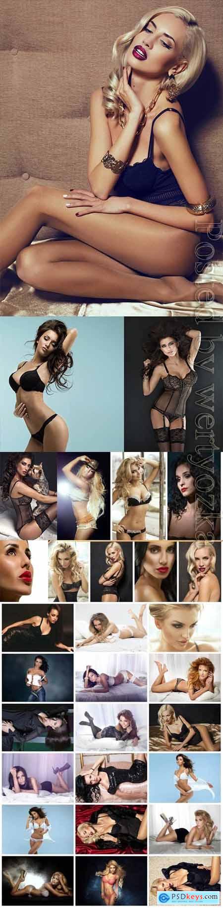 Luxury women in lingerie posing stock photo vol 20
