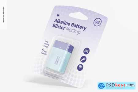 9v alkaline battery mockup