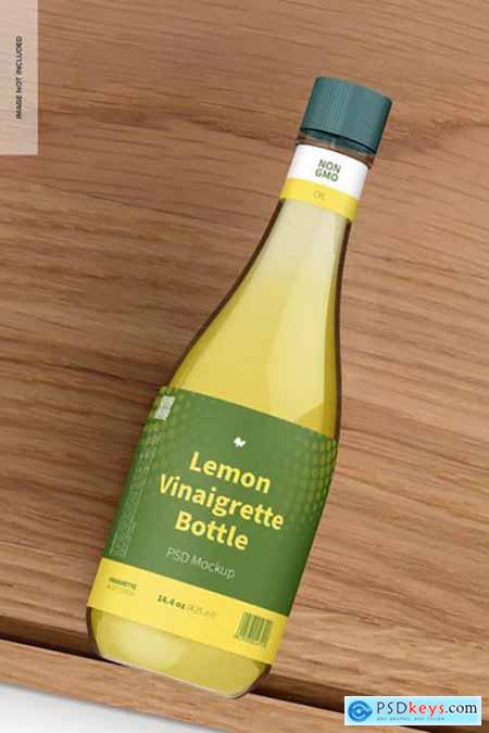 14-5 oz lemon vinaigrette bottle mockup
