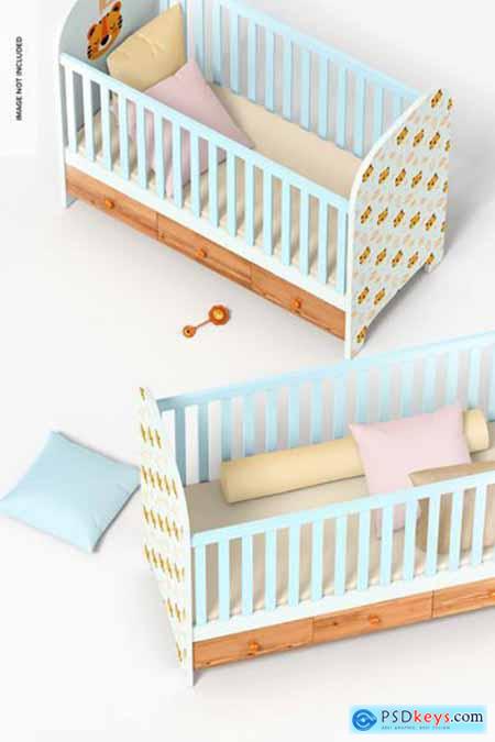 Baby cribs mockup