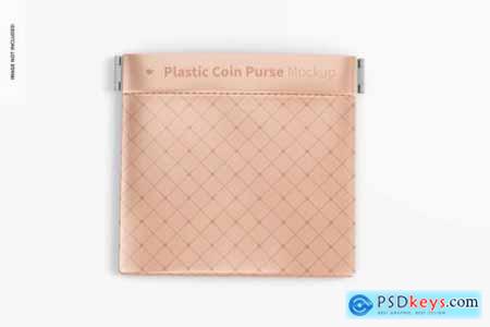 Plastic coin purse mockup