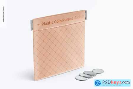 Plastic coin purse mockup