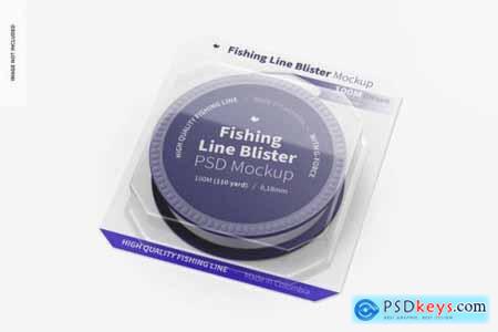 Fishing line blisters mockup