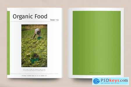 Organic Food Magazine Layout Set
