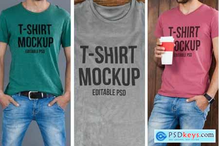 Multicolor T-shirt Mockup Set