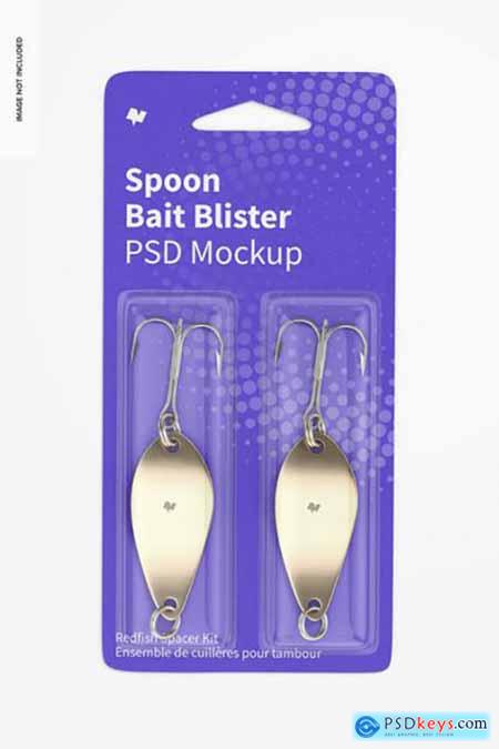 Spoon bait blisters mockup