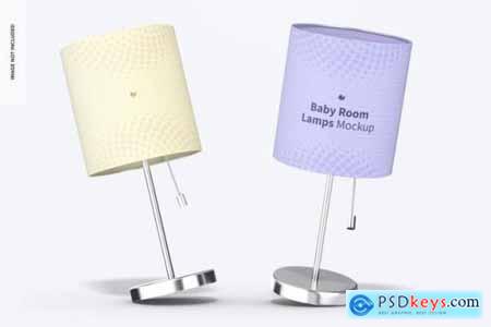 Baby room lamps mockup