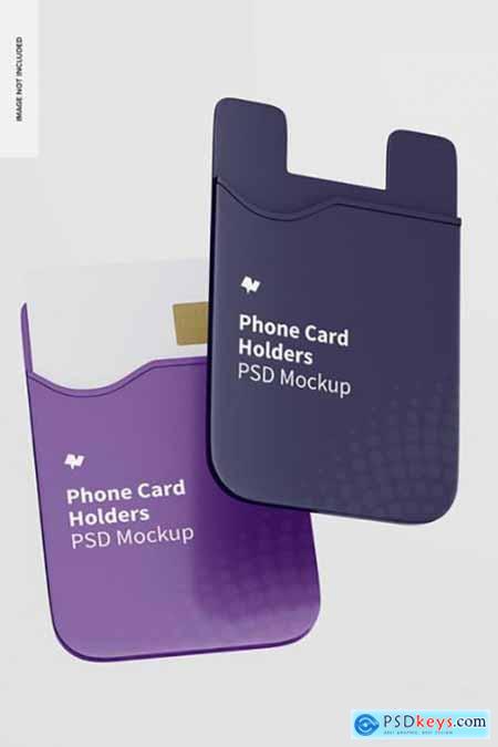 Phone card holder mockup