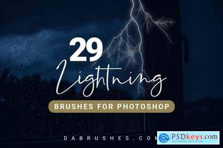 29 Lightning Photoshop Brushes 6036785